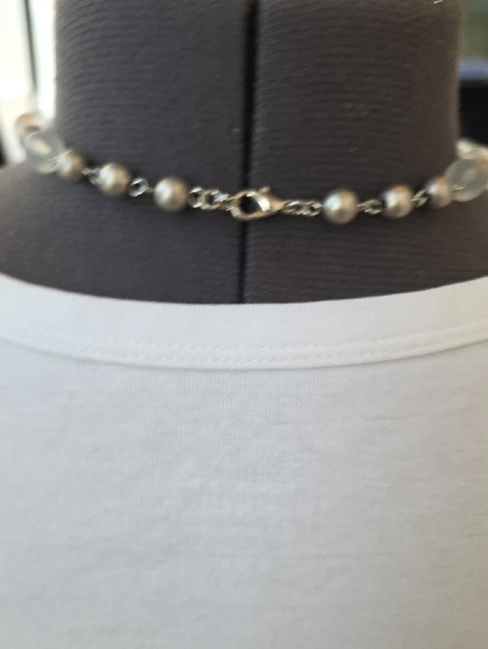 Vintage Lucite & Metal Statement Necklace